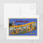 Vintage Grüße aus Washington DC Postkarte (Vorne/Hinten)