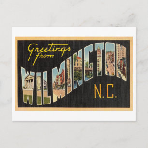 Vintage Grüße aus Wilmington, North Carolina Postkarte