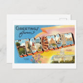 Vintage Grüße aus Wisconsin Postkarte (Vorne/Hinten)