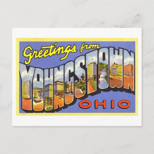 Vintage Grüße aus Youngstown, Ohio Postkarte (Vorderseite)