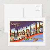 Vintage Grüße aus Zanesville, Ohio Postkarte (Vorne/Hinten)
