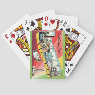 Vintage-Grüße Louisiana Spielkarten