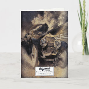 Vintage Grüße mit altem Auto Karte