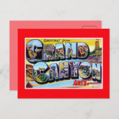 Vintage Grüße vom Grand Canyon Arizona Postkarte (Vorne/Hinten)
