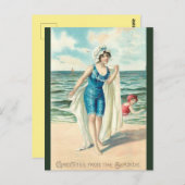 Vintage Grüße vom Meer Postkarte (Vorne/Hinten)