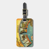 Vintage Grüße vom New Yorker Gepäcktag Gepäckanhänger (Vorderseite vertikal)