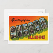 Vintage Grüße von Aurora, Illinois Postkarte (Vorne/Hinten)