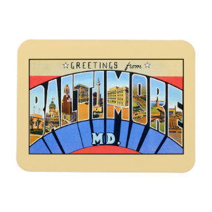 Vintage Grüße von Baltimore MD. Magnet