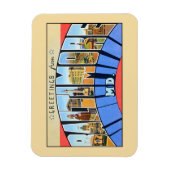 Vintage Grüße von Baltimore MD. Magnet (Vertikal)