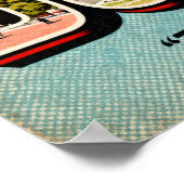 Vintage Grüße von Bologna Poster (Ecke)