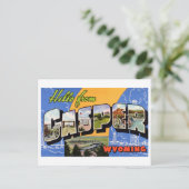 Vintage Grüße von Casper, Wyoming Postkarte (Stehend Vorderseite)
