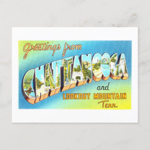 Vintage Grüße von Chatanooga, Tennessee Postkarte