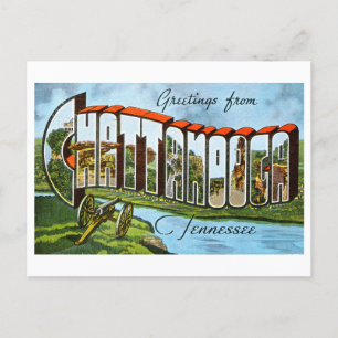 Vintage Grüße von Chattanooga, Tennessee Postkarte