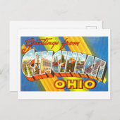 Vintage Grüße von Cincinnati, Ohio Postkarte (Vorne/Hinten)