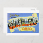 Vintage Grüße von Cleveland, Ohio Postkarte (Vorne/Hinten)