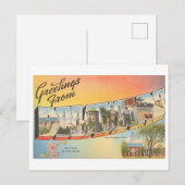 Vintage Grüße von Delaware Postkarte (Vorne/Hinten)