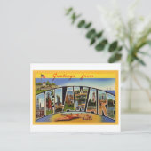 Vintage Grüße von Delaware Postkarte (Stehend Vorderseite)
