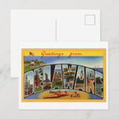 Vintage Grüße von Delaware Postkarte (Vorne/Hinten)