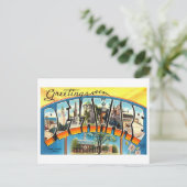 Vintage Grüße von Delaware Postkarte (Stehend Vorderseite)