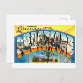 Vintage Grüße von Delaware Postkarte (Vorne/Hinten)