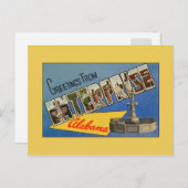 Vintage Grüße von Enterprise AL Postkarte (Vorne/Hinten)