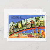 Vintage Grüße von Evanston, Illinois Postkarte (Vorne/Hinten)