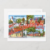 Vintage Grüße von Fredericksburg, Virginia, Postkarte (Vorne/Hinten)