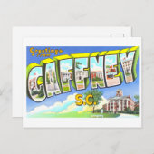 Vintage Grüße von Gaffney, South Carolina, Postkarte (Vorne/Hinten)