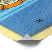 Vintage Grüße von Galveston Beach Texas Poster (Ecke)