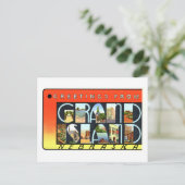 Vintage Grüße von Grand Island, Nebraska, Postkarte (Stehend Vorderseite)