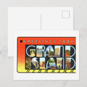 Vintage Grüße von Grand Island, Nebraska, Postkarte (Vorne/Hinten)