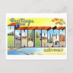 Vintage Grüße von Henderson, Kentucky, Postkarte