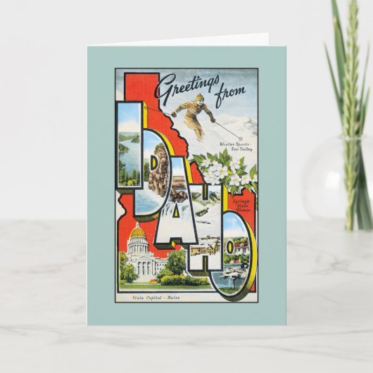 Vintage Grüße von Idaho Karte (Vorderseite)