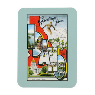 Vintage Grüße von Idaho Magnet