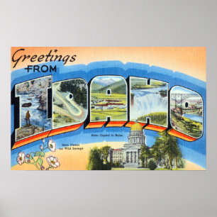 Vintage Grüße von Idaho Reisen Poster