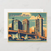 Vintage Grüße von Jacksonville Classic Retro Postkarte (Vorne/Hinten)