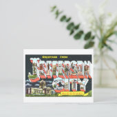 Vintage Grüße von Jefferson City, Missouri, Postkarte (Stehend Vorderseite)