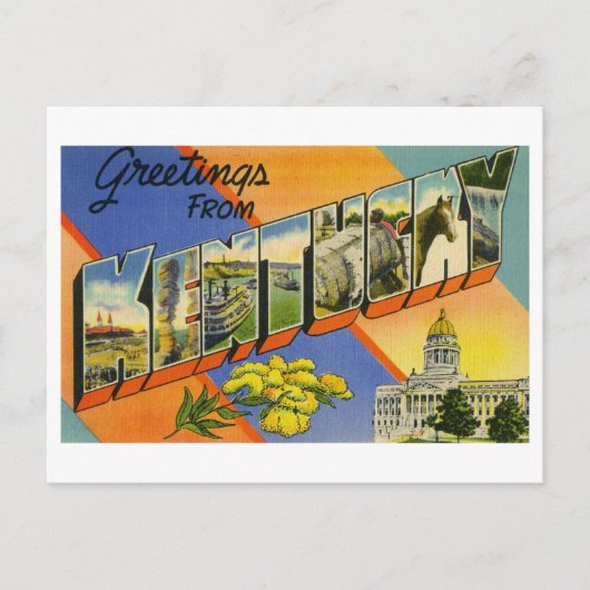 Vintage Grüße von Kentucky Postkarte (Vorderseite)