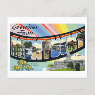 Vintage Grüße von Kentucky Postkarte