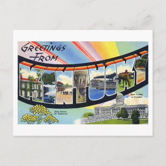 Vintage Grüße von Kentucky Postkarte (Vorderseite)