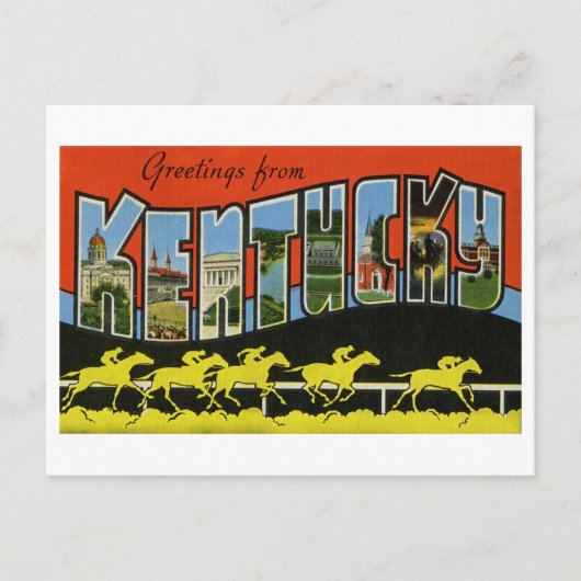 Vintage Grüße von Kentucky Postkarte (Vorderseite)