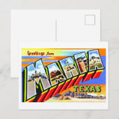 Vintage Grüße von Marfa, Texas, Postkarte (Vorne/Hinten)