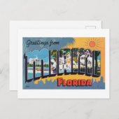 Vintage Grüße von Miami Florida Travel Postkarte (Vorne/Hinten)