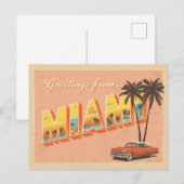 Vintage "Grüße von Miami" Postkarte (Vorne/Hinten)