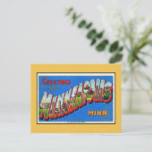 Vintage Grüße von Minneapolis MN Postkarte (Stehend Vorderseite)
