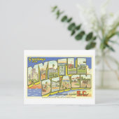 Vintage Grüße von Myrtle Beach, SC, Postkarte (Stehend Vorderseite)
