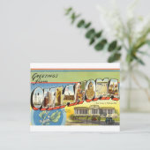 Vintage Grüße von Oklahoma Travel Postkarte (Stehend Vorderseite)