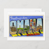 Vintage Grüße von Omaha, Nebraska Postkarte (Vorne/Hinten)