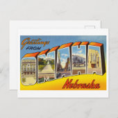 Vintage Grüße von Omaha, Nebraska Postkarte (Vorne/Hinten)