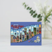 Vintage Grüße von Pennsylvania Travel Postkarte (Stehend Vorderseite)